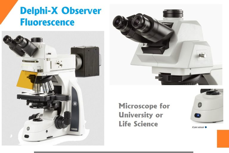 Delphi-X Observer fluorescence – Microscope for University or Life Science