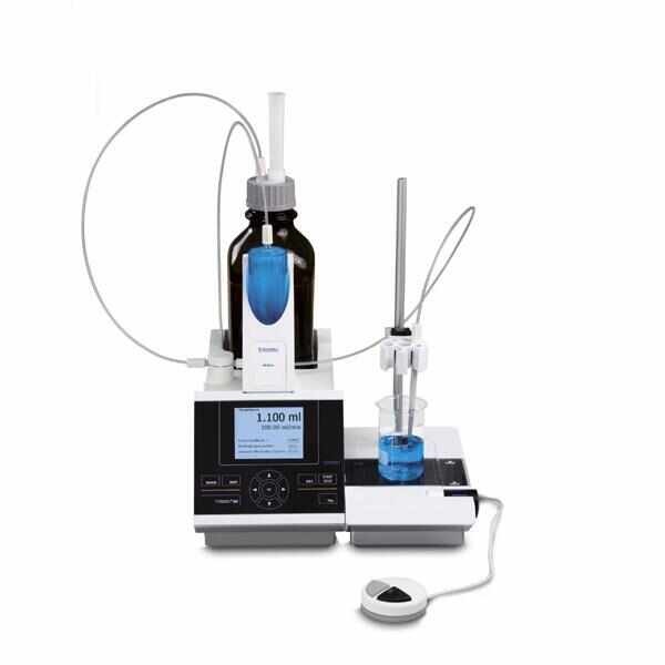 piston burette TITRONIC® 500 with magnetic stirrer and 20 ml exchangeable head